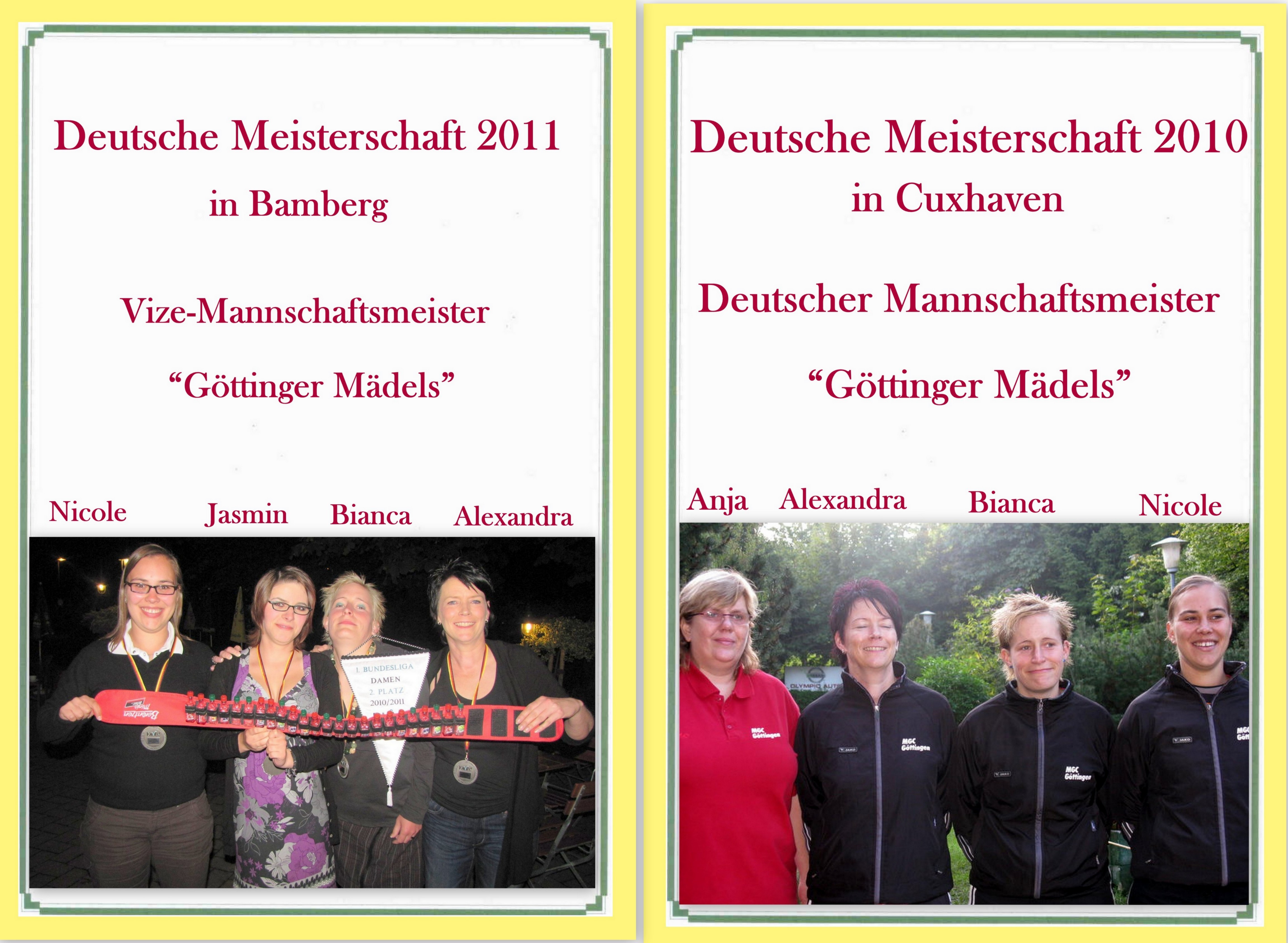 MGC Meisterbilder DM 2010 und 2011