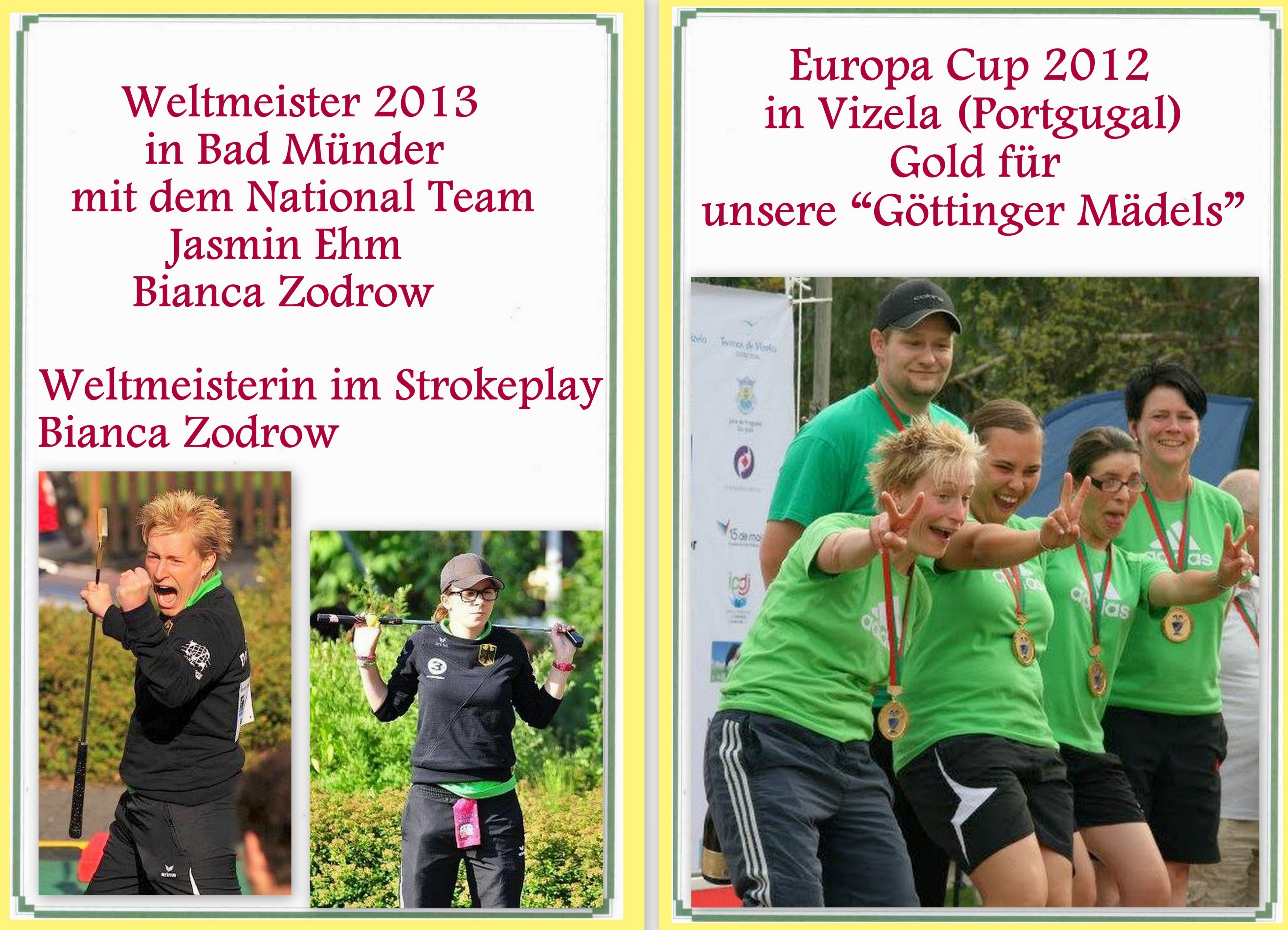 Meisterbilder EC 2012 und WM 2013