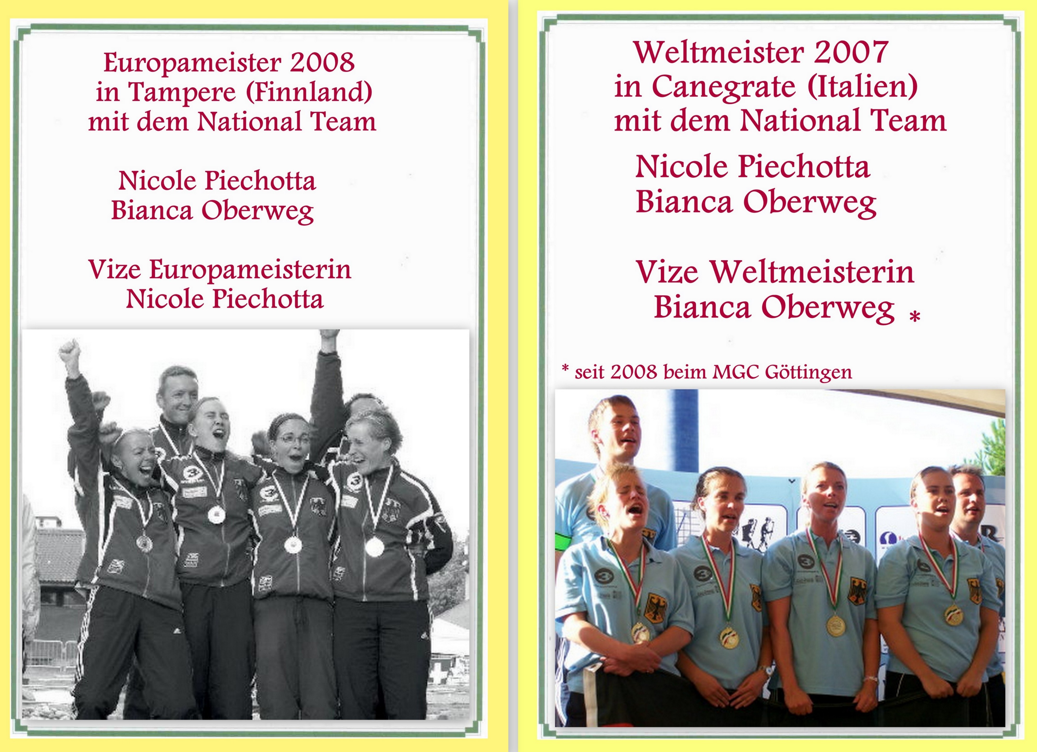 Meisterbilder EN 2008 und WM 2007